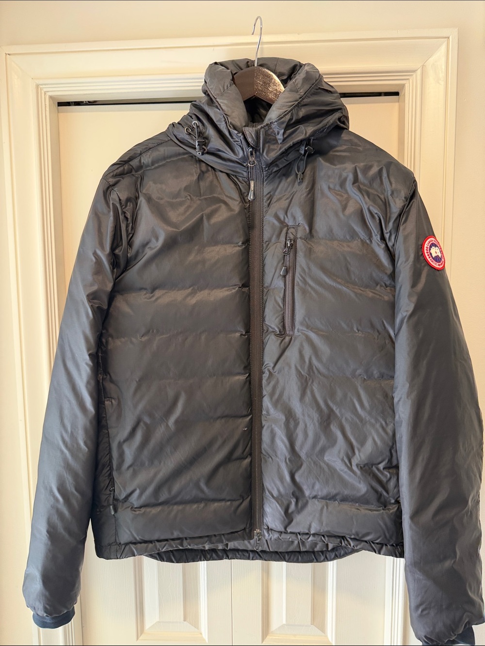 Canada Goose Gray Men's Down Puffer Jacket with Hood